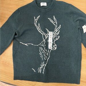 Old Navy Dark Green Sweater with Deer Design